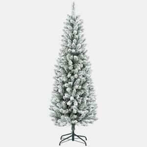 HOMCOM Árvore de Natal 180 cm Árvore de Natal Artificial Coberta de Neve com 479 Ramos e Suporte de Metal Árvore Natalícia para Sala Interior Verde