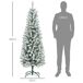Árbol de Navidad Plástico, Metal HOMCOM, hogar - decoración Árbol de Navidad Plástico, Metal HOMCOM, hogar - decoración Blanco/ Verde