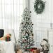 Árbol de Navidad Plástico, Metal HOMCOM, hogar - decoración Árbol de Navidad Plástico, Metal HOMCOM, hogar - decoración Blanco/ Verde