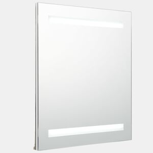 vidaXL Armário espelhado casa de banho LED 50x14x60 cm brancocarvalho