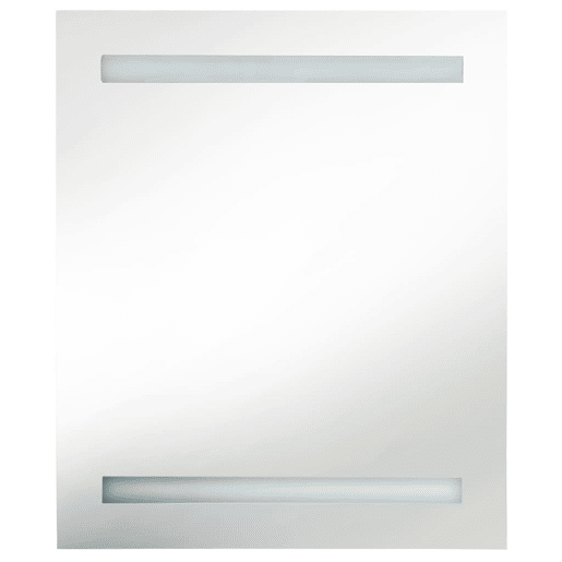vidaXL Armário espelhado casa de banho LED 50x14x60 cm brancocarvalho vidaXL Armário espelhado casa de banho LED 50x14x60 cm brancocarvalho