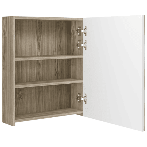 vidaXL Armário espelhado casa de banho LED 50x14x60 cm brancocarvalho vidaXL Armário espelhado casa de banho LED 50x14x60 cm brancocarvalho