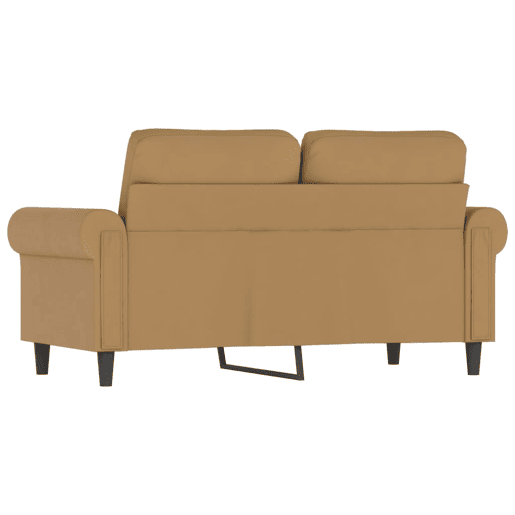 vidaXL Sofá de 2 lugares veludo 120 cm castanho