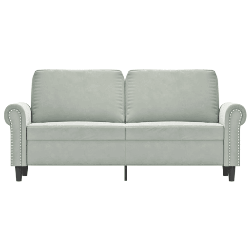 vidaXL Sofá de 2 lugares 140 cm veludo cinza-claro