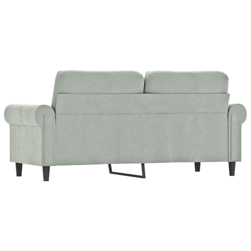 vidaXL Sofá de 2 lugares 140 cm veludo cinza-claro