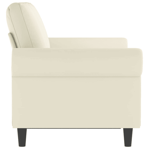 vidaXL Sofá de 2 lugares veludo 120 cm cor creme vidaXL Sofá de 2 lugares veludo 120 cm cor creme