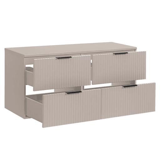 Meuble sous-vasque 120cm plan de toilette Adriel Cachemire