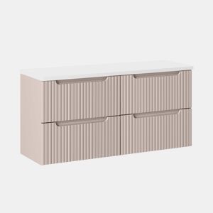 Móvel lavatório 120cm 4 gavetas Riva Cashmere Branco