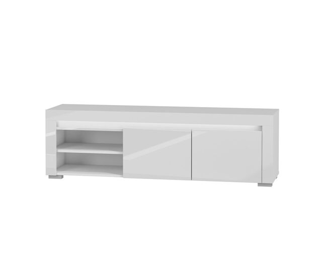Mueble TV 2 puertas 152 cm con LED Kasla Blanco