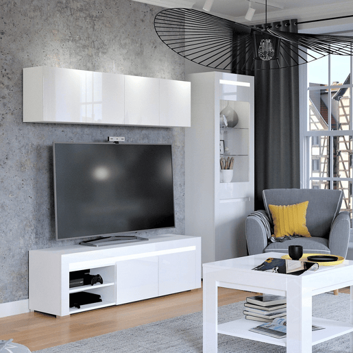 Suporte de TV 2 portas 152 cm LED incluída Kasla Branco