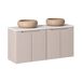 Conjunto de muebles con doble lavabo 4 puertas y columna Riva Conjunto de muebles con doble lavabo 4 puertas y columna Riva Beige