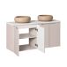 Conjunto de muebles con doble lavabo 4 puertas y columna Riva Conjunto de muebles con doble lavabo 4 puertas y columna Riva Beige