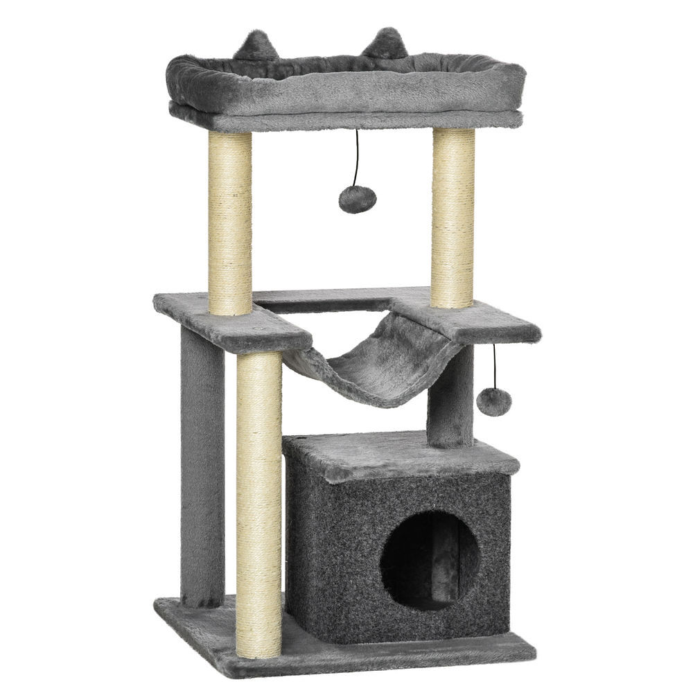 Árbol para Gatos Aglomerado de Madera PawHut