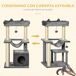 Árbol para Gatos Aglomerado de Madera PawHut Árbol para Gatos Aglomerado de Madera PawHut Gris
