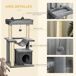 Árbol para Gatos Aglomerado de Madera PawHut Árbol para Gatos Aglomerado de Madera PawHut Gris