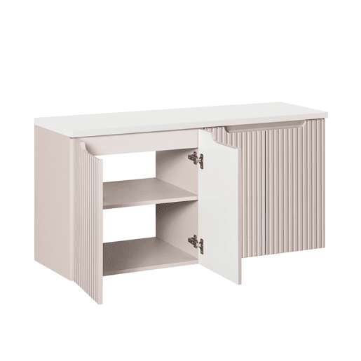 Móvel toucador 120cm 4 portas Riva Cashmere Branco
