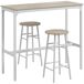 Conjunto de Bar MDF, Acero HOMCOM, hogar - cocina Conjunto de Bar MDF, Acero HOMCOM, hogar - cocina Blanco/ Madera