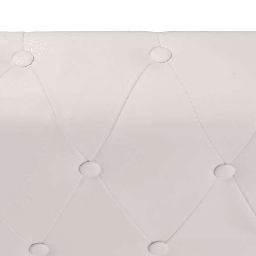 vidaXL Sofá de canto Chesterfield 6 lugares couro artificial branco