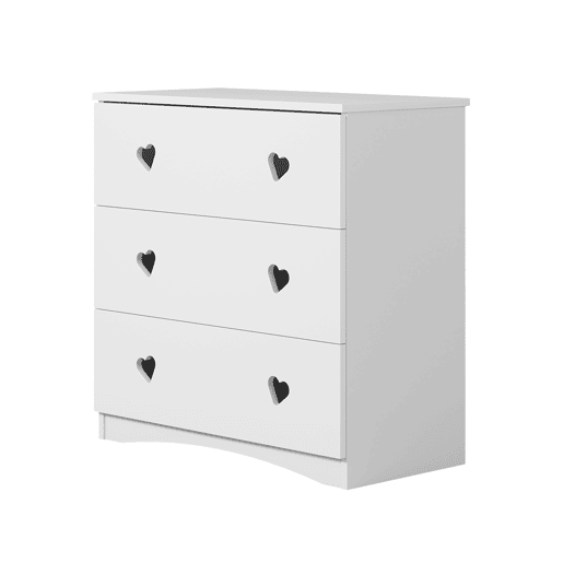 Kocot Kids Julia Cómoda com 3 gavetas - Branco