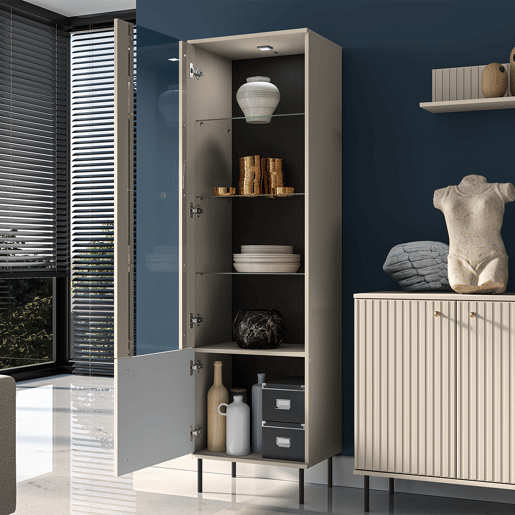 Vitrina 2 portas LED Nova Caxemira