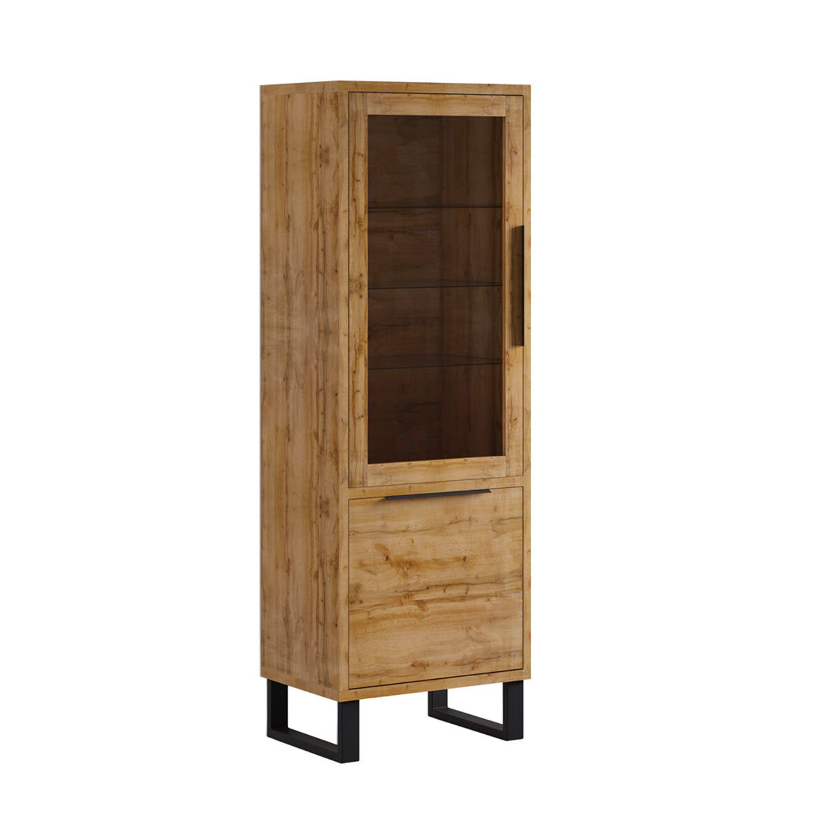 Vitrina 2 puertas eden madera y metal