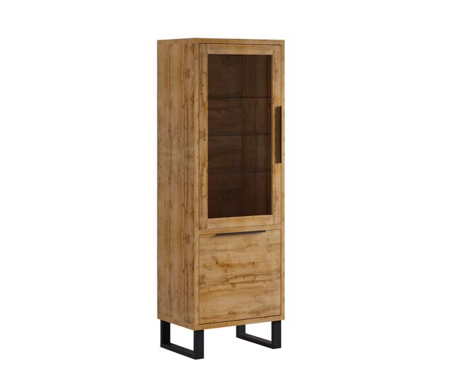 Vitrina 2 puertas eden madera y metal