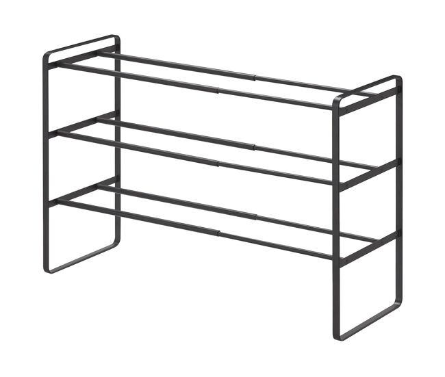 Estante de zapatos extensible de 3 niveles - l41-70 cm