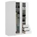 Armário de 3 portas com efeito madeira 121 Armário de 3 portas com efeito madeira 121 Blanco