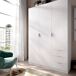 Armário de 3 portas com efeito madeira 121 Armário de 3 portas com efeito madeira 121 Blanco