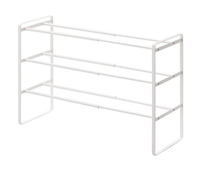 Estante de zapatos extensible de 3 niveles - l41-70 cm