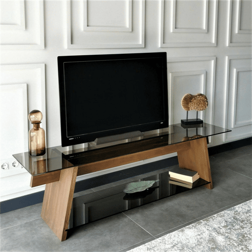 Armário de televisão de vidro Armário de televisão de vidro