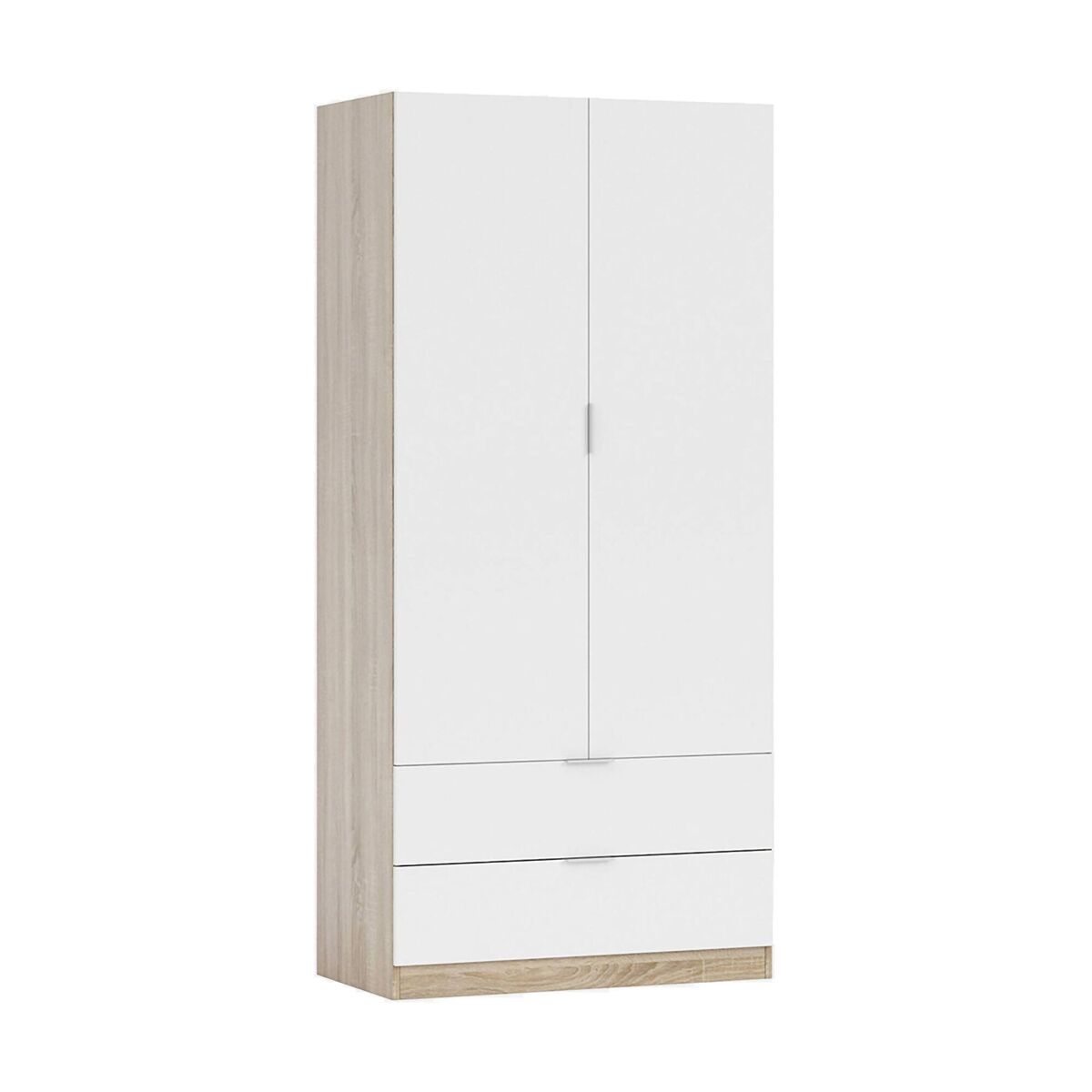 Armário 2 portas com efeito madeira 81 Blanco