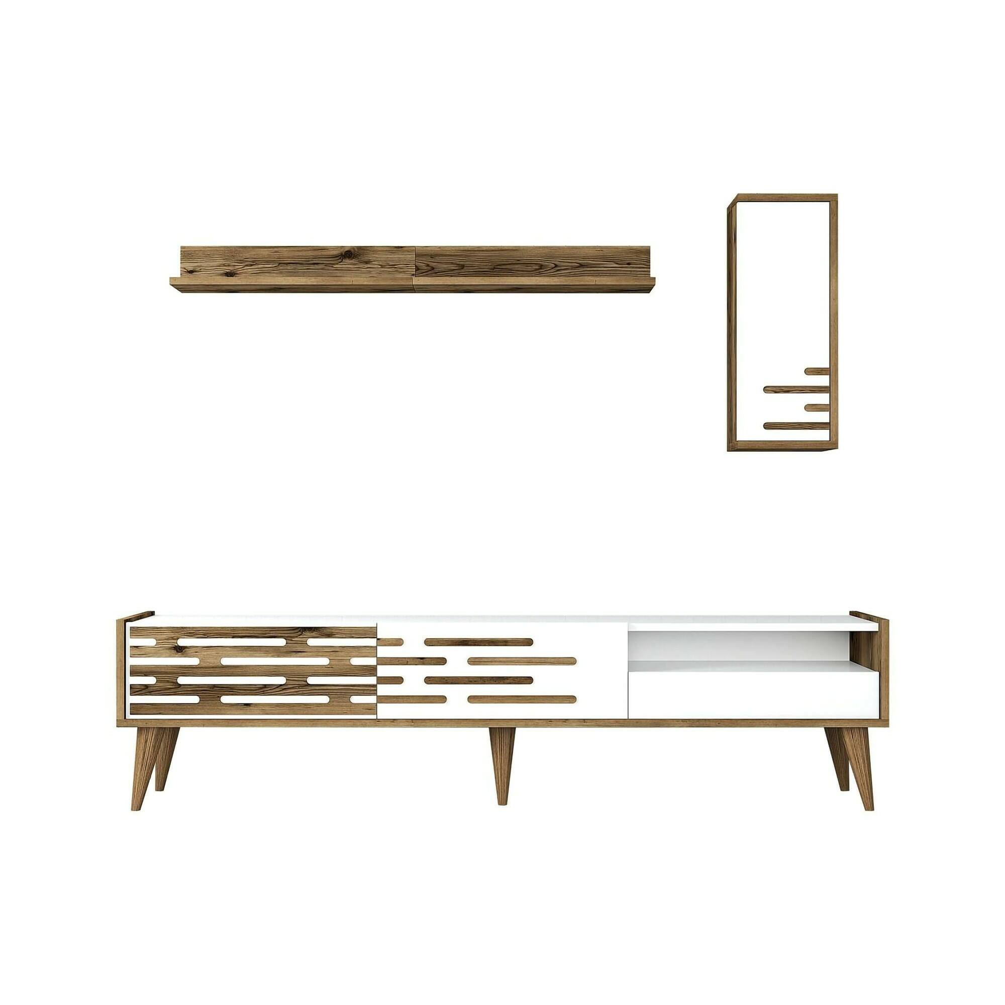 Móvel tv com efeito madeira 180