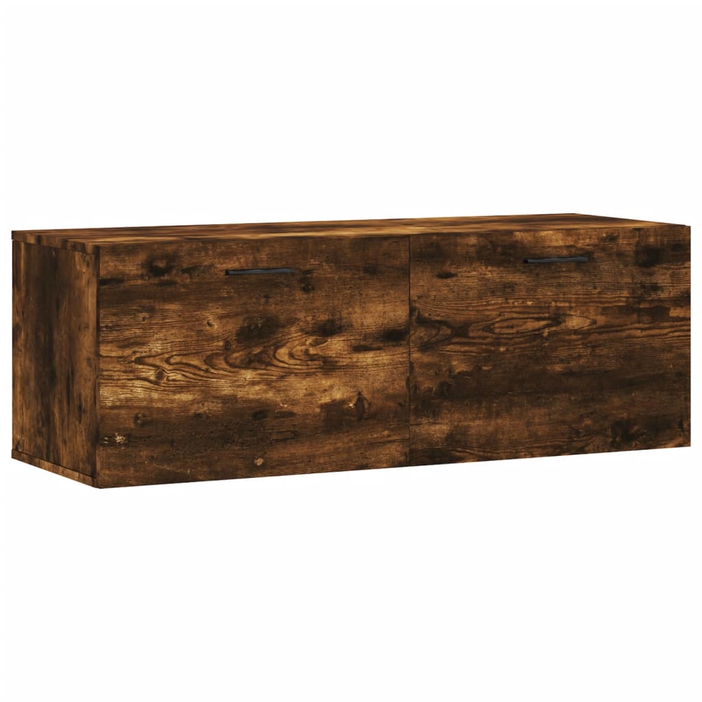 Vidaxl armario de pared madera ingeniería roble ahumado 100x36,5x35 cm