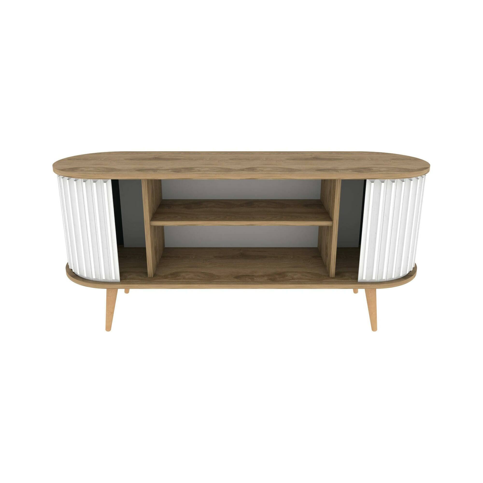 Móvel tv com efeito madeira 140