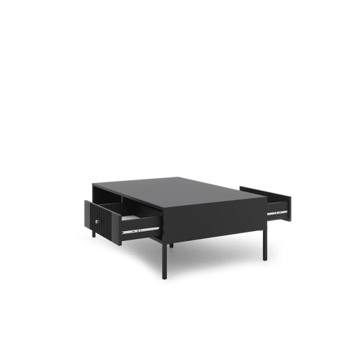 A mesa de centro ISEO apresenta num estilo moderno. Mede 40x104x68 cm e inclui 1 prateleira e 2 gavetas.