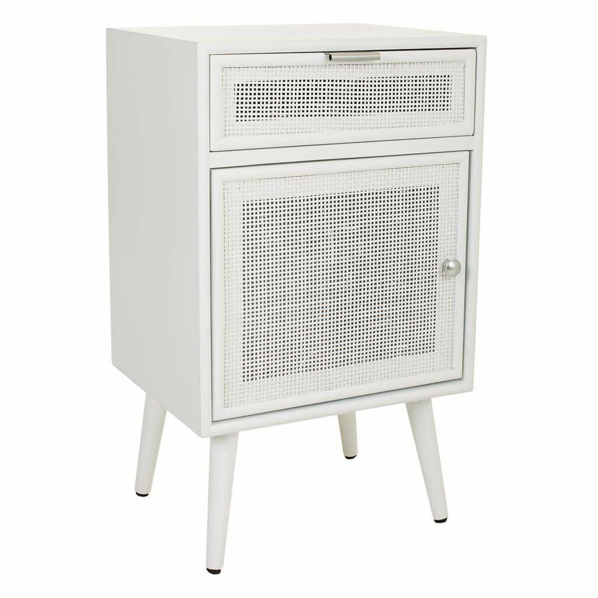 Mesita de noche alexandra house living blanco 36 x 71 x 42 cm