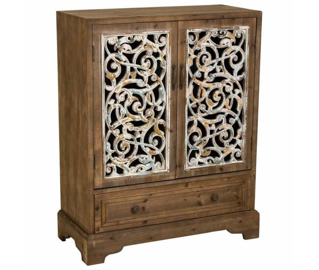 Armario alexandra house living marrón madera de abeto madera mdf 38 x 102 x 83 cm