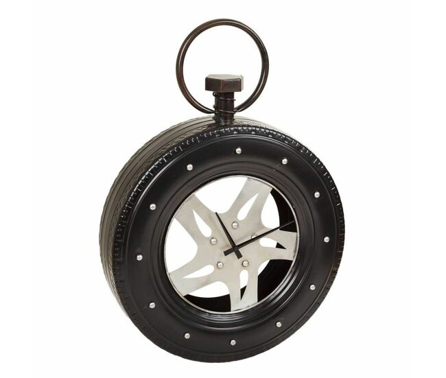 Reloj de pared alexandra house living marrón oscuro metal 14 x 72 x 51 cm
