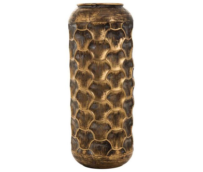 Jarrón alexandra house living oro hierro 23 x 57 x 23 cm