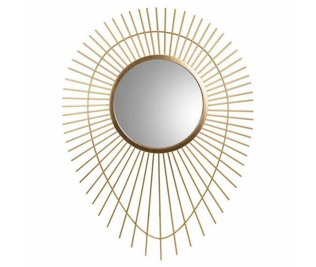 Espejo de pared alexandra house living dorado metal vidrio 6 x 105 x 77 cm