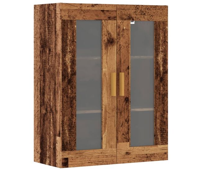 Vidaxl armario de pared colgante madera envejecida 69,5x34x90 cm