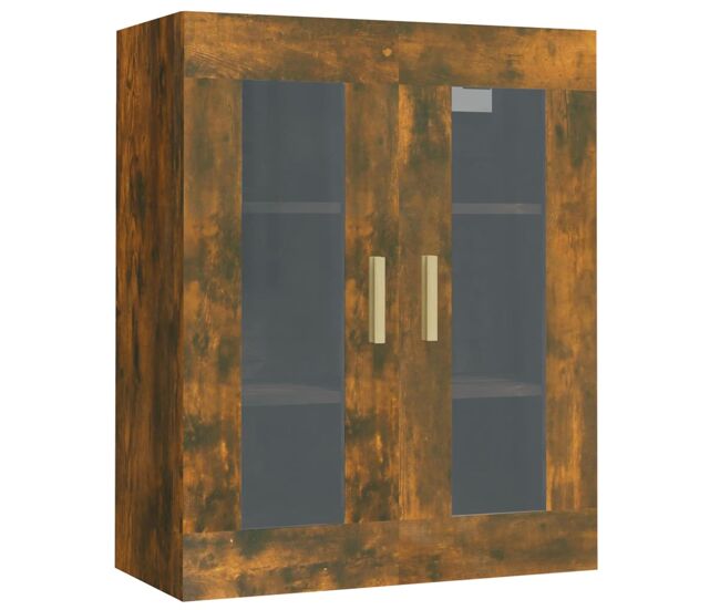 Vidaxl armario colgante de pared roble ahumado 69,5x34x90 cm
