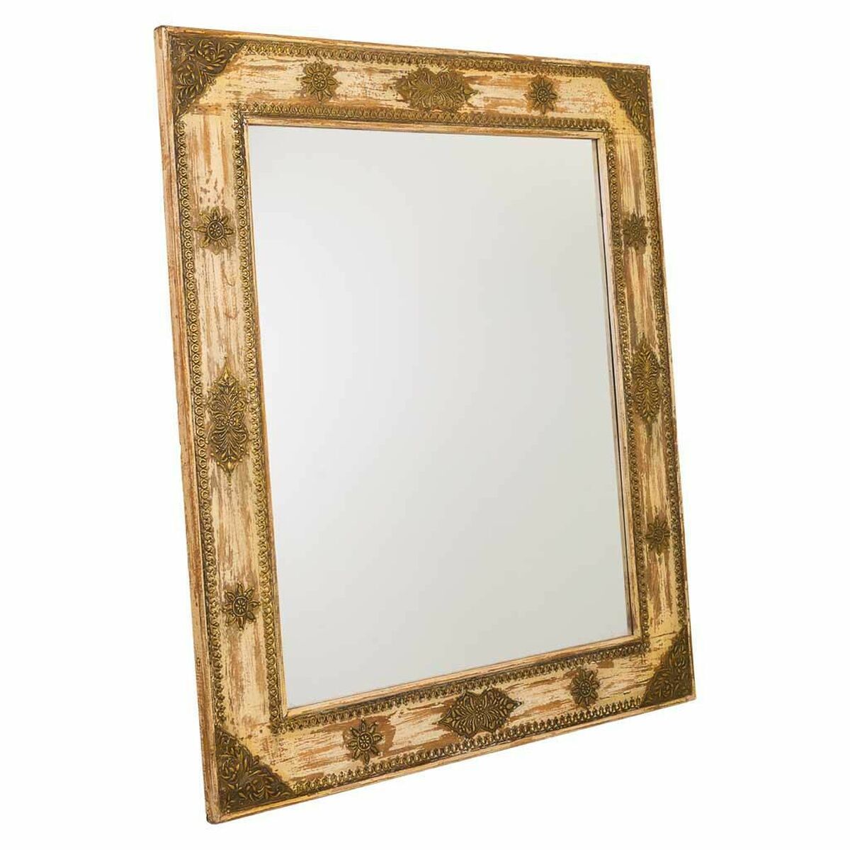 Espejo de pared alexandra house living madera de mango 3 x 125 x 109 cm