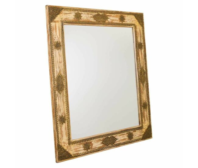 Espejo de pared alexandra house living madera de mango 3 x 125 x 109 cm