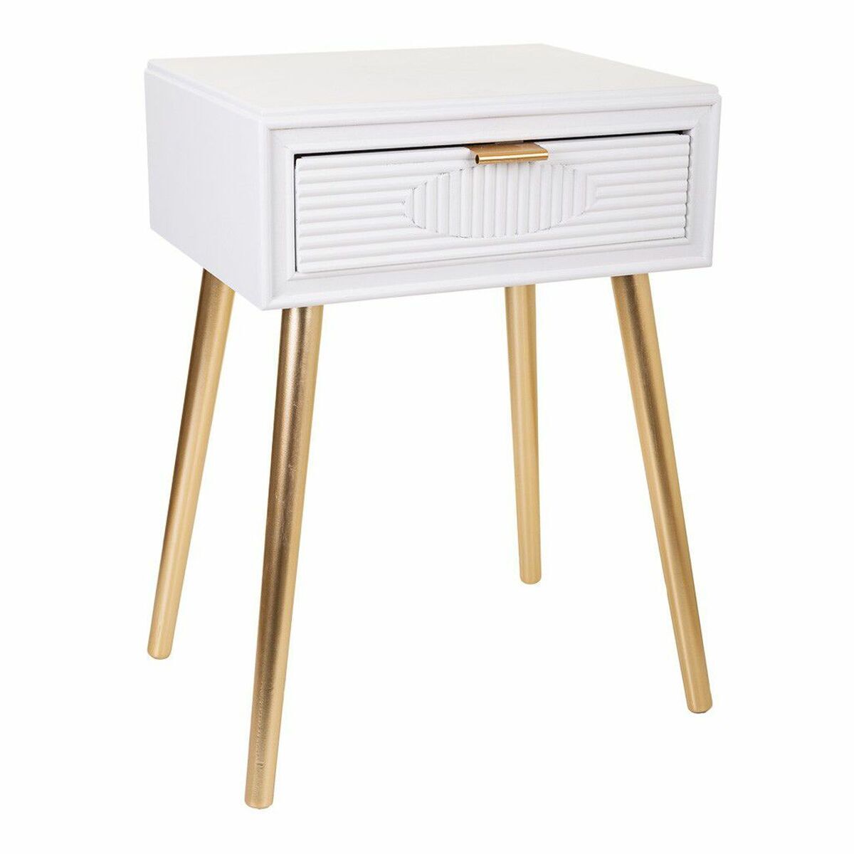Mesita de noche alexandra house living dorado 39 x 67 x 47 cm