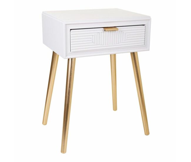 Mesita de noche alexandra house living dorado 39 x 67 x 47 cm