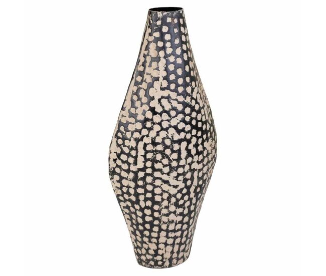 Jarrón alexandra house living negro hierro 11 x 52 x 23 cm