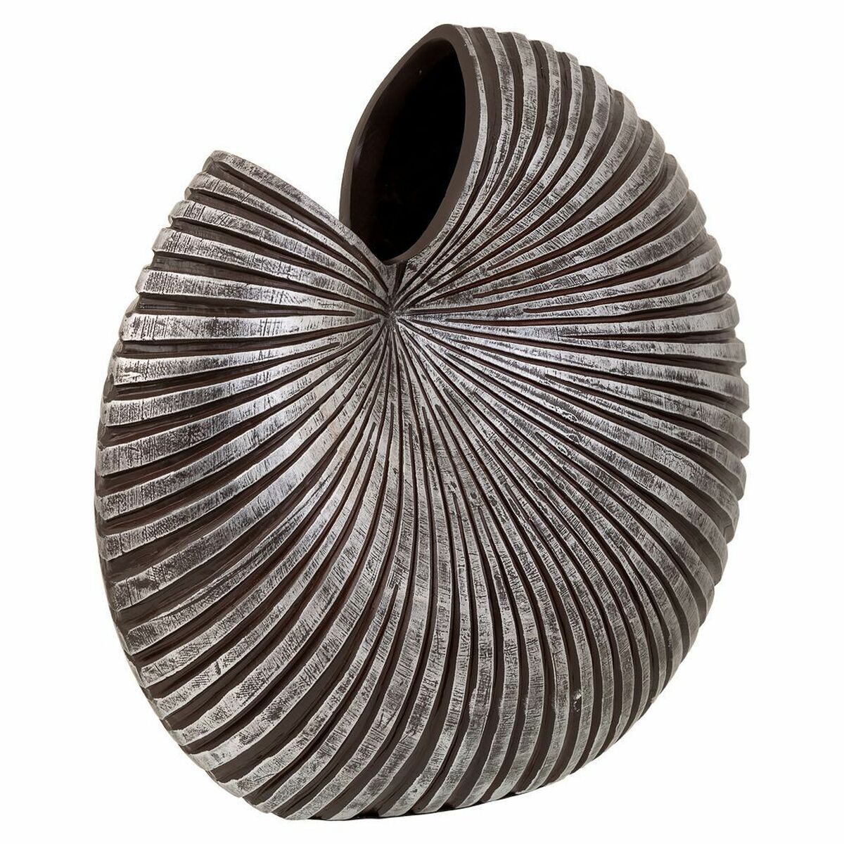 Jarrón alexandra house living gris plata poliresina 20 x 41 x 46 cm