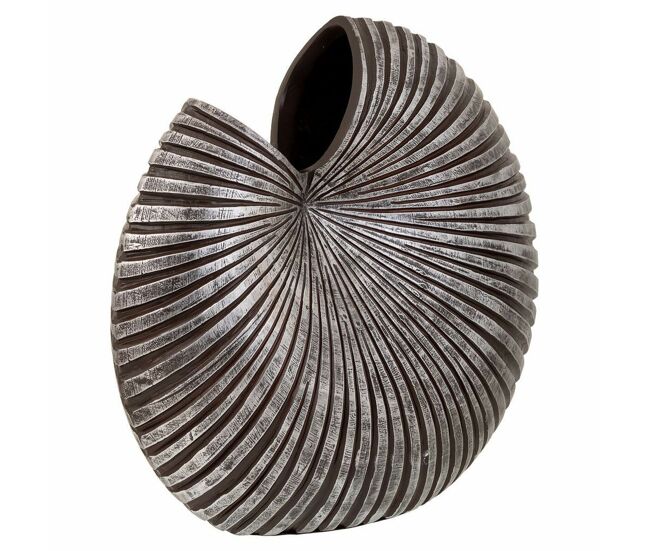 Jarrón alexandra house living gris plata poliresina 20 x 41 x 46 cm